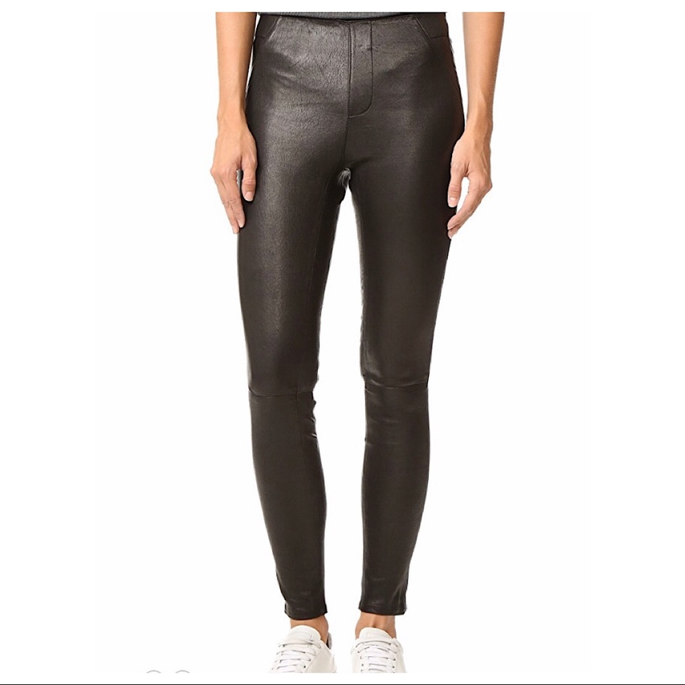 Rag & Bone Sammy High Rise Black Leather Legging
